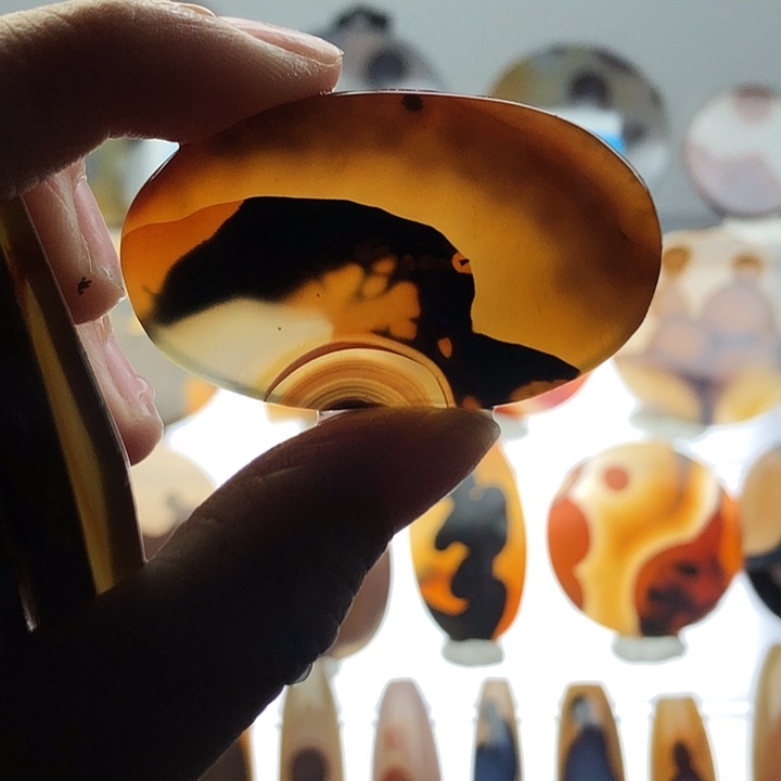 玛瑙/玉髓银S925镀金镶嵌珠宝半成品50