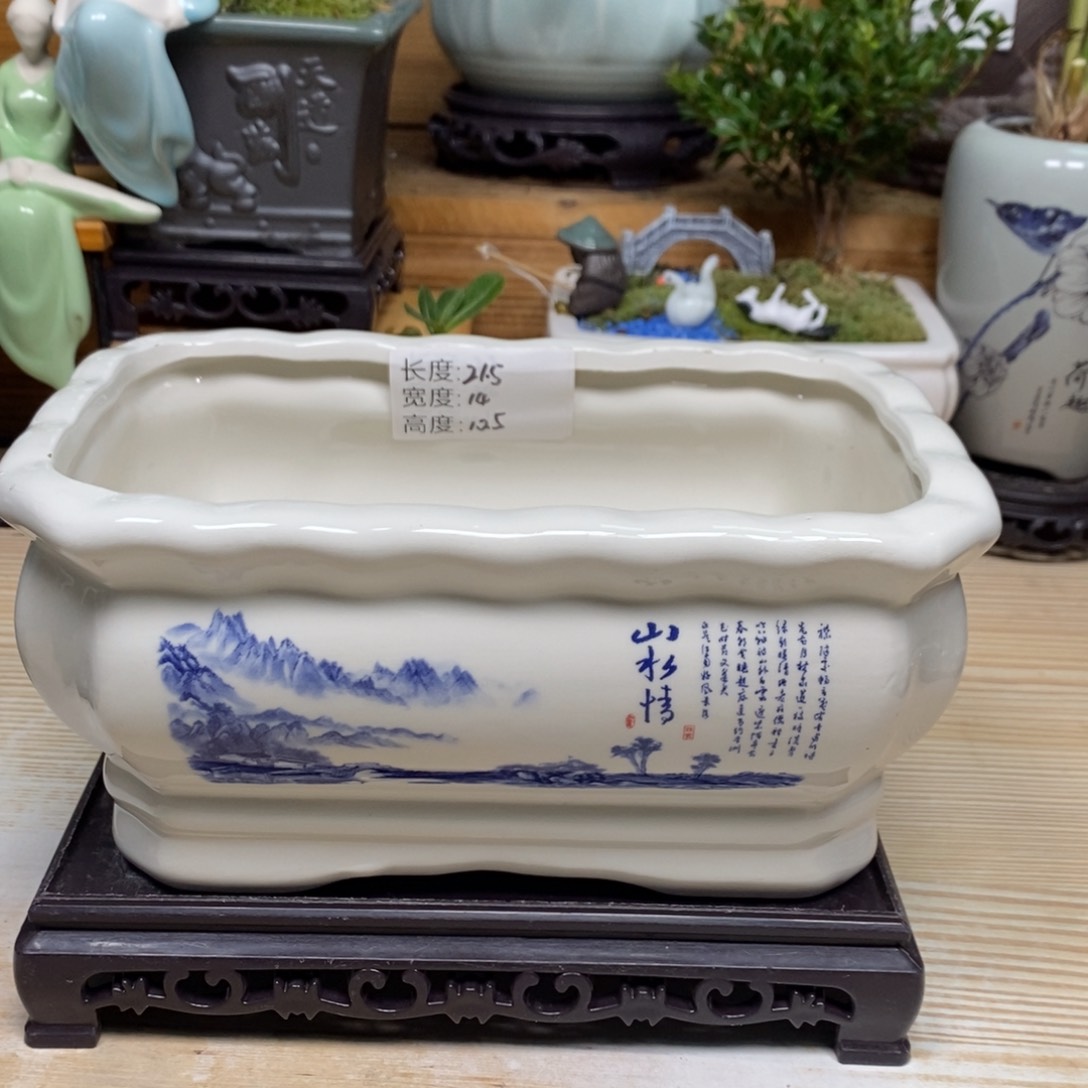 紫砂陶瓷艺术花盆陶瓷