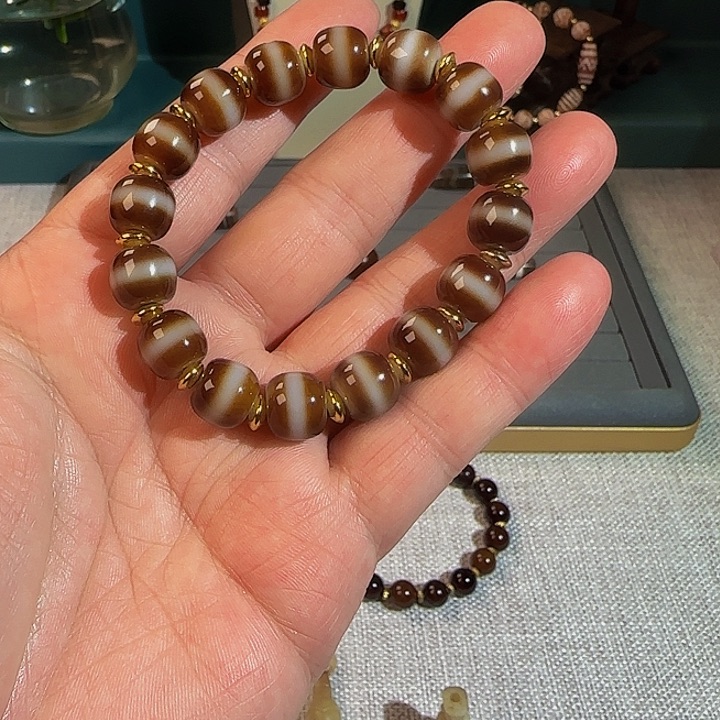 玛瑙/玉髓手链合金老**6