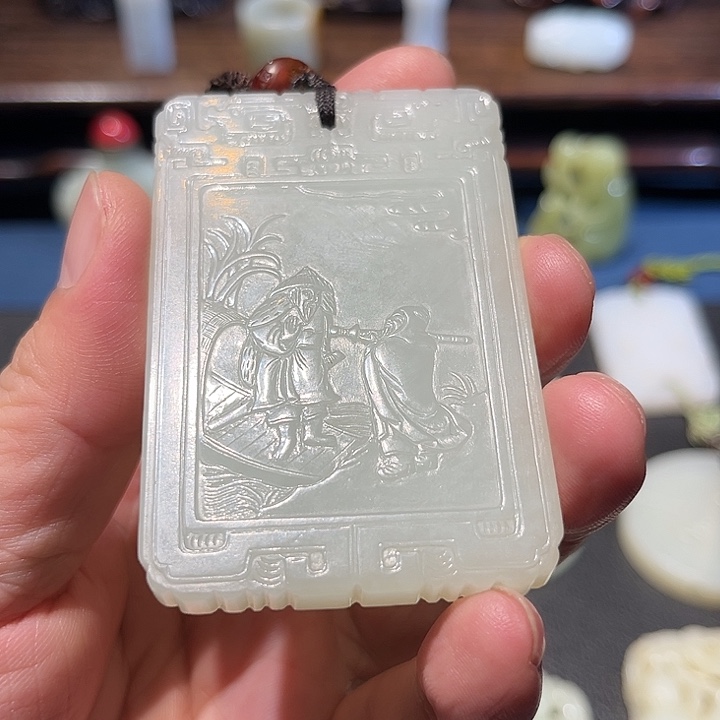 清***俗和田玉未镶嵌挂件