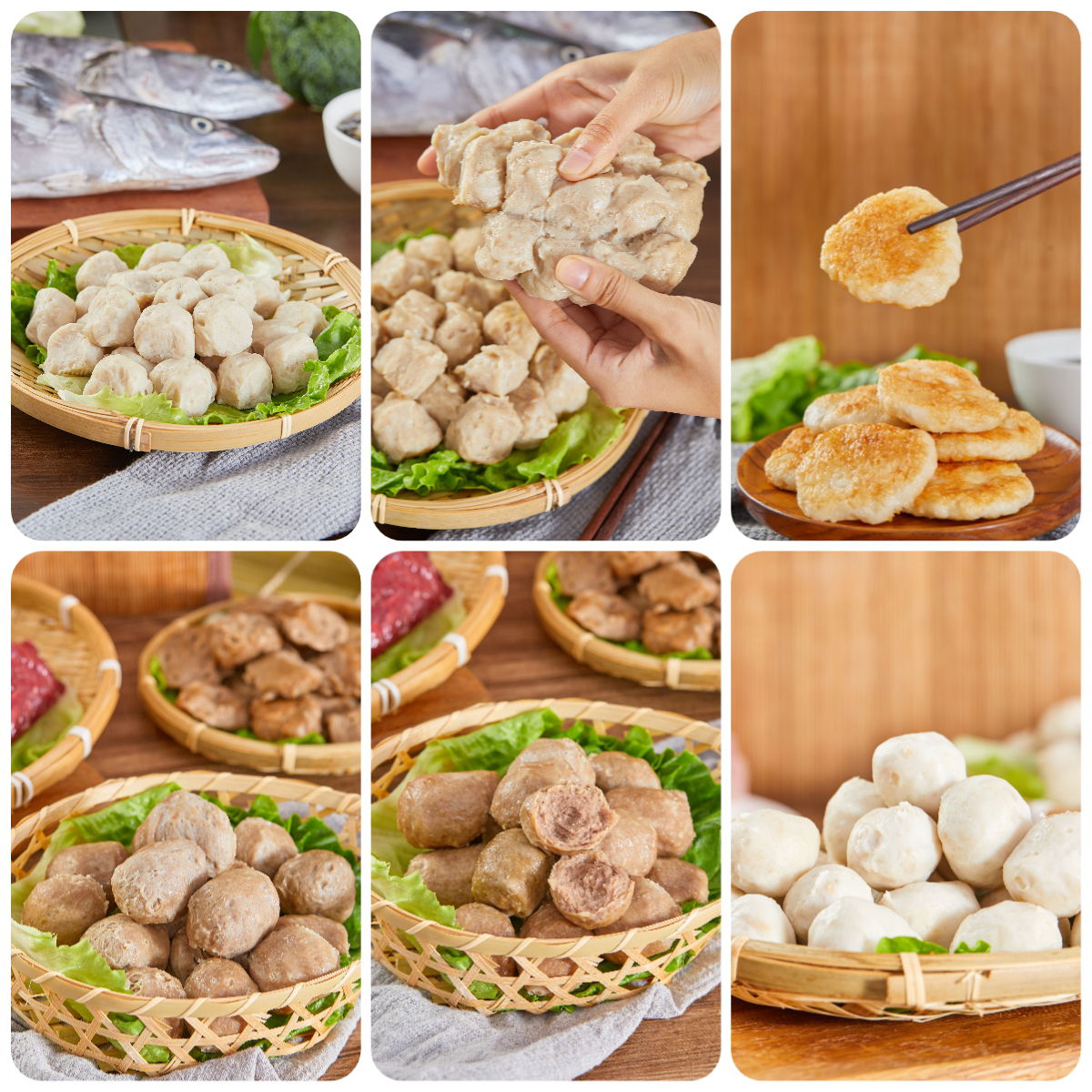 大家乐套餐【牛肉丸+牛筋丸+马鲛白丸+马鲛肉丸+墨鱼饼+猪肉丸】