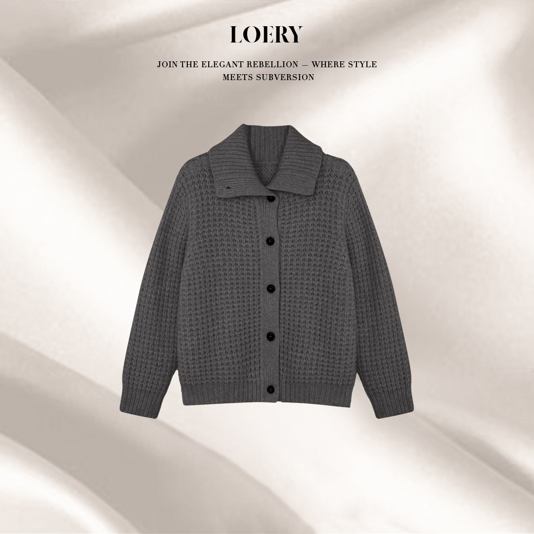 LOERY【松软华夫格编号264】华夫格超舒适澳洲羊毛针织衫-115090