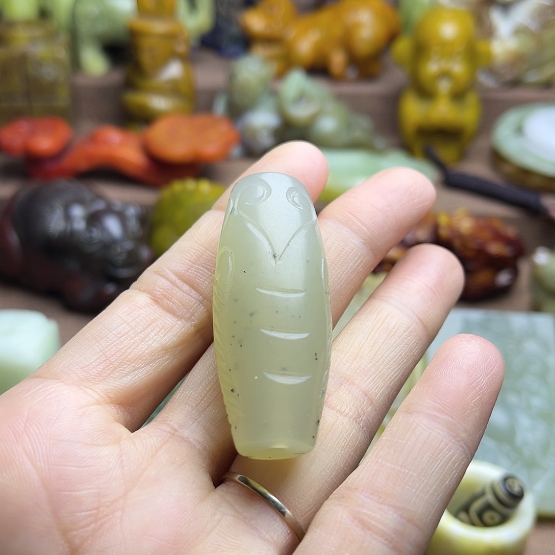 白玉菩提吊坠27。。