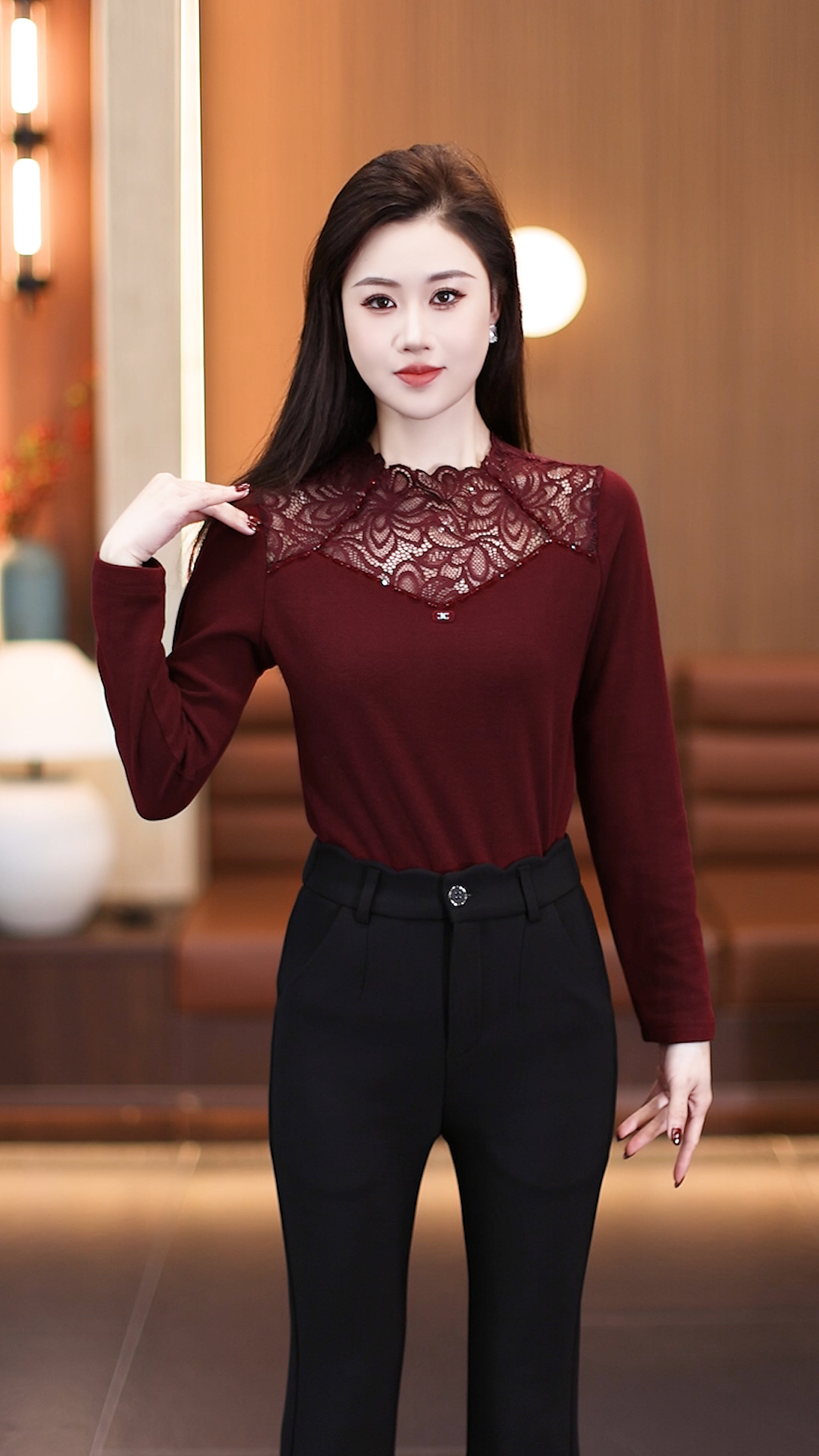 半高领网纱打底衫女纱衣洋气2025秋冬季保暖内搭蕾丝外穿上衣