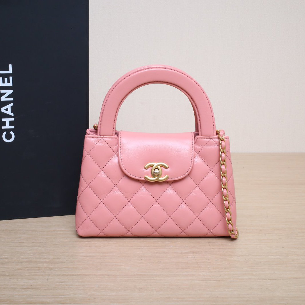 99新 Chanel/香奈儿 【双双*】 23K Kelly 手提包 珊瑚粉 芯片开 