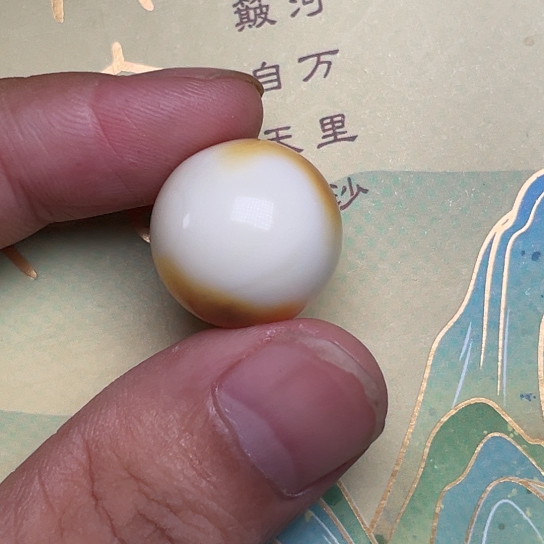 ****.裸石琥珀未镶嵌蜜蜡漆白18沁色
