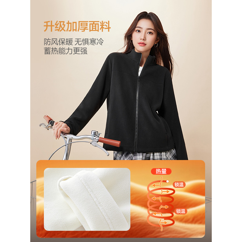 IEF/爱依服2025年秋冬新款时尚简约短外套女宽松显瘦保暖立领上衣