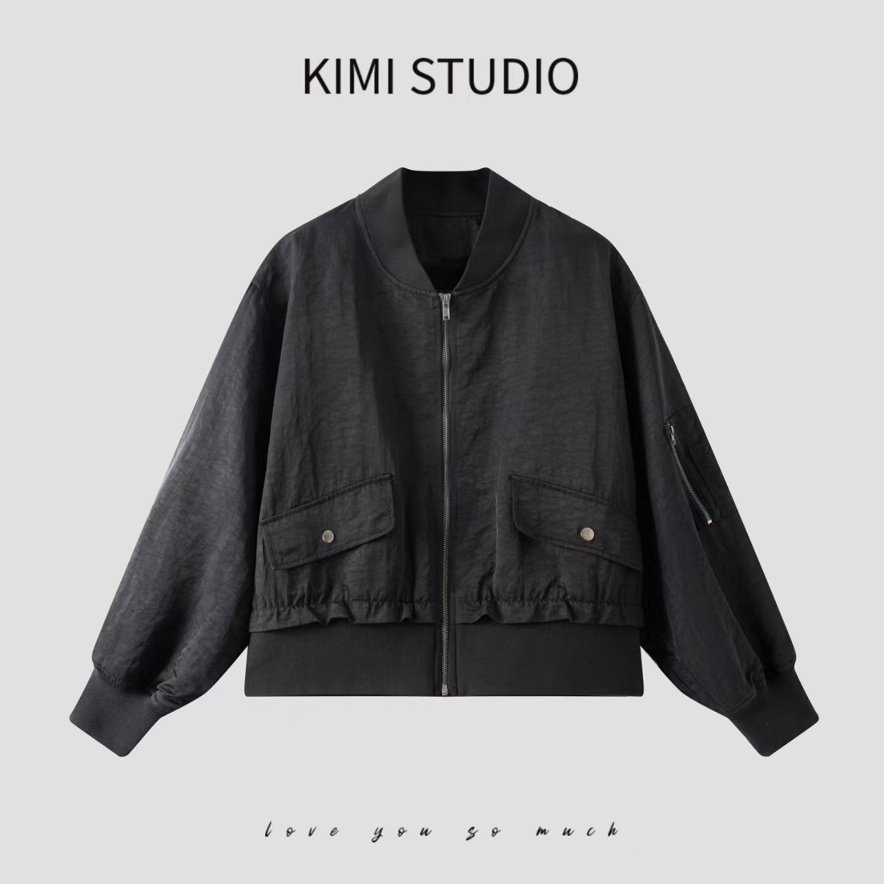 高品质休闲夹克外套宽松显瘦百搭VOV早秋拼接棒球服式棉服AW25234