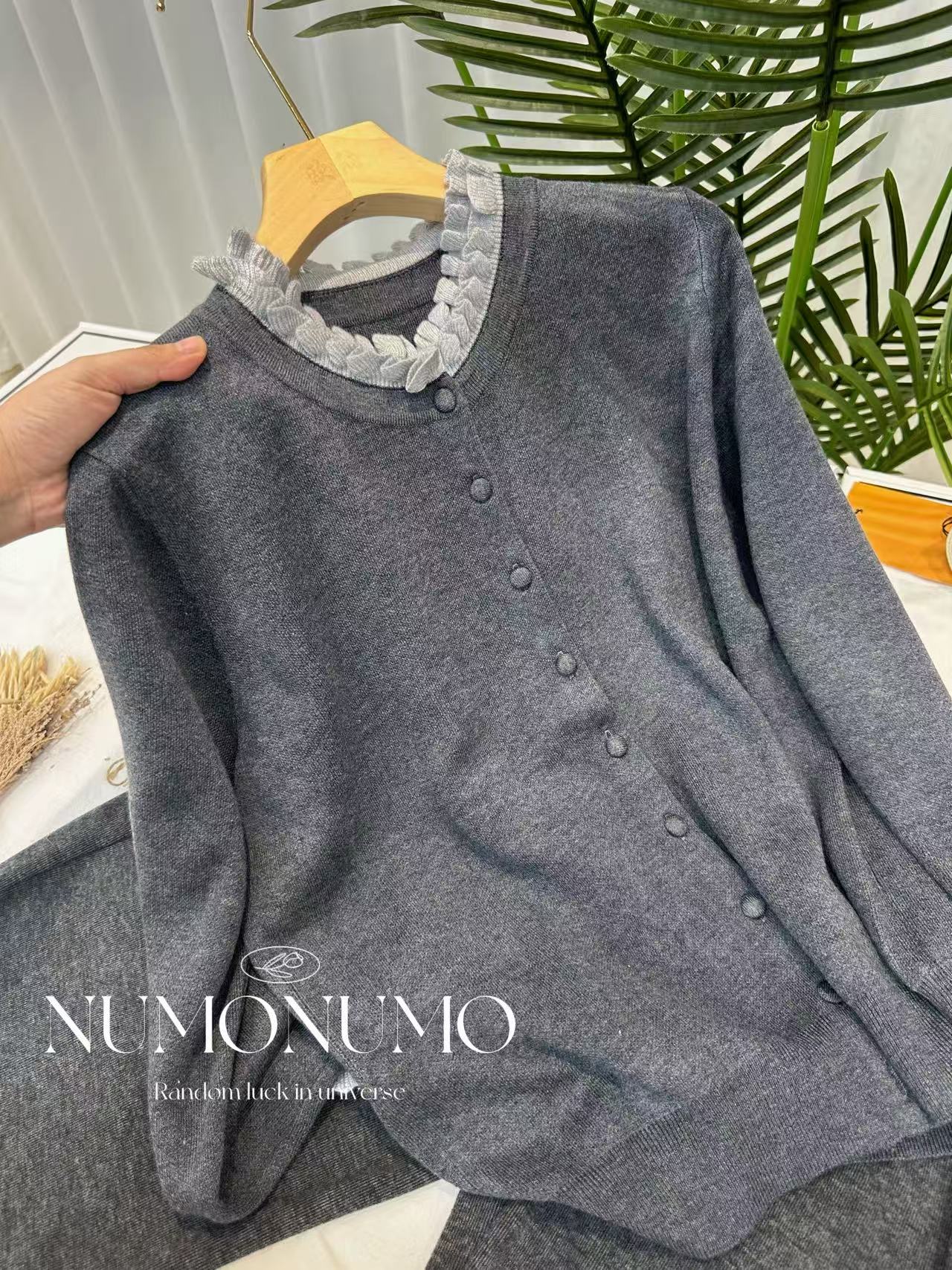 【花瓣~灰】2025新款百搭时尚开衫针织衫A275