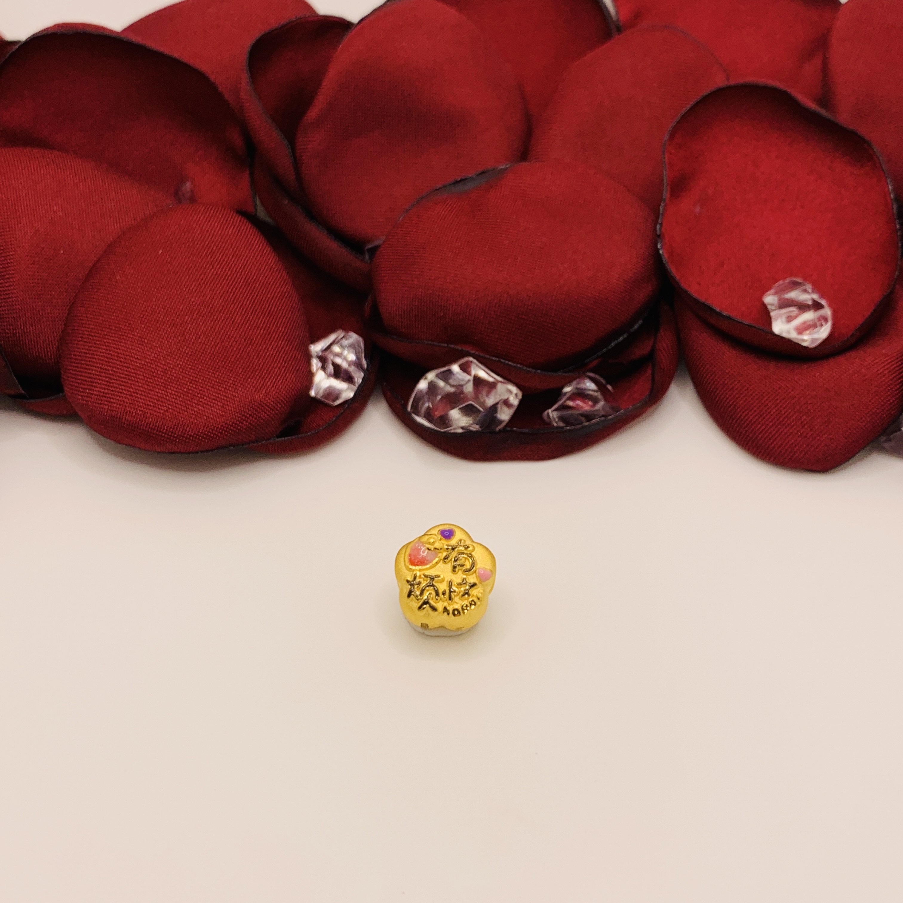 没有烦恼黄金转运珠 足金999 莓有烦恼 吉言吉语  草莓