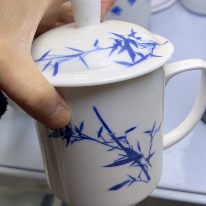 杯红叶竹子办公杯陶瓷