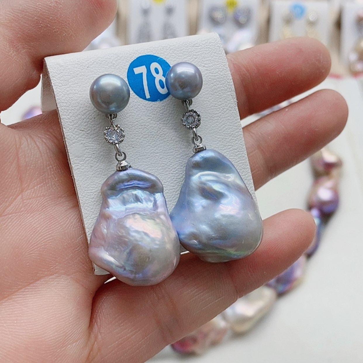 【闪购商品】淡水珍珠耳饰银S925镶嵌