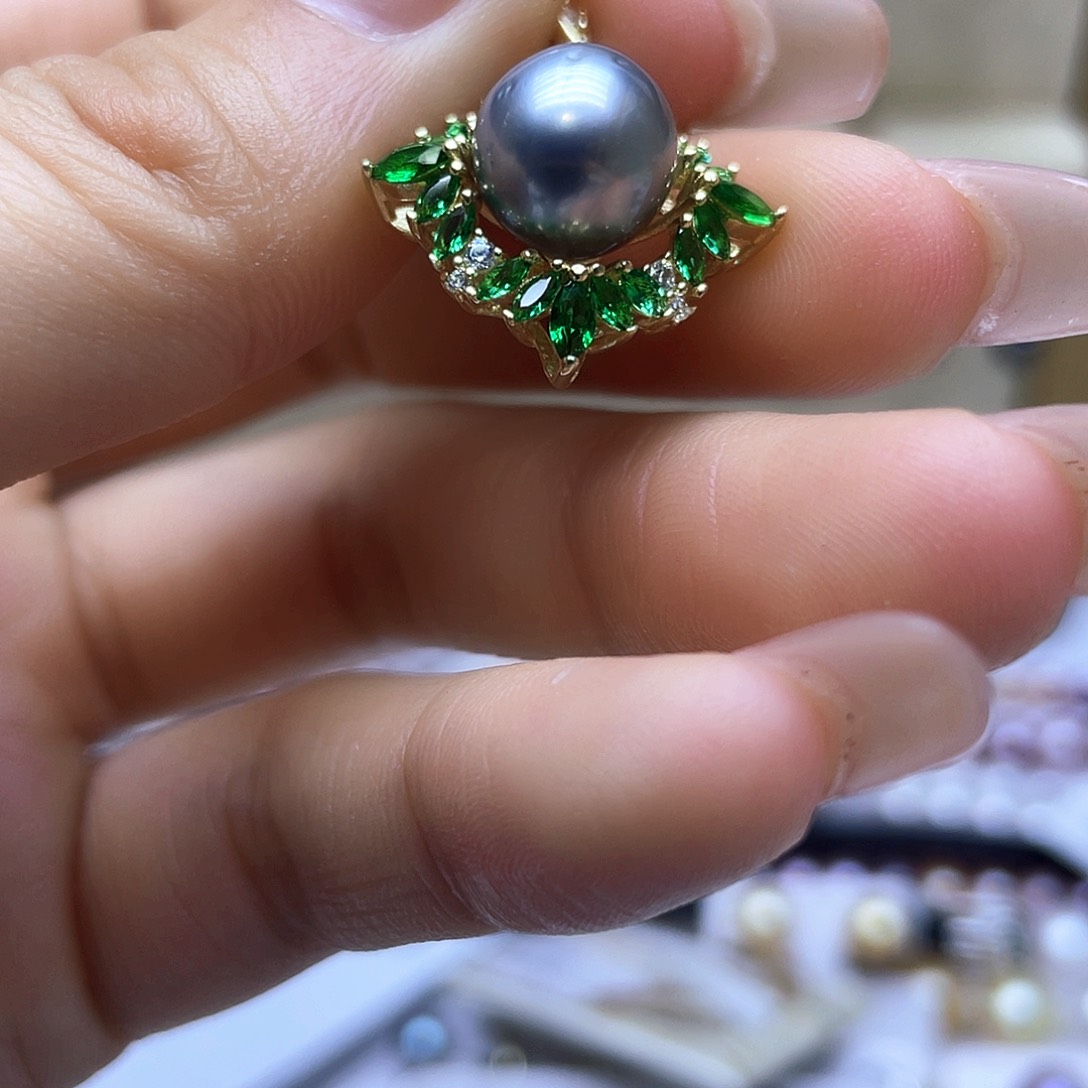 海水珍珠颈饰银S925镶嵌