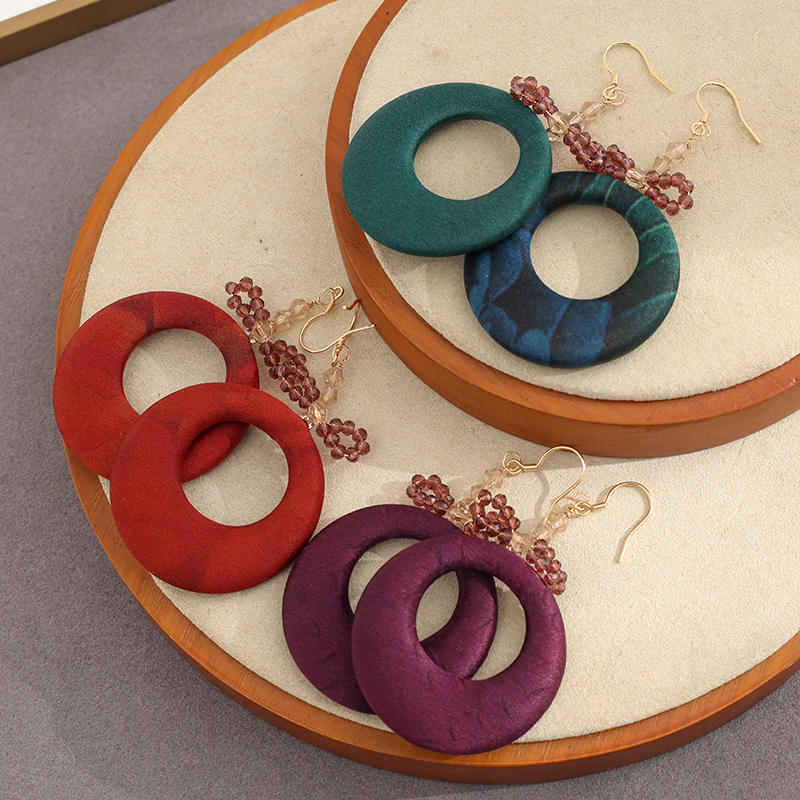 非金属布艺耳饰 布塔手工真丝耳环古风耳饰复古高级感国风PT2224