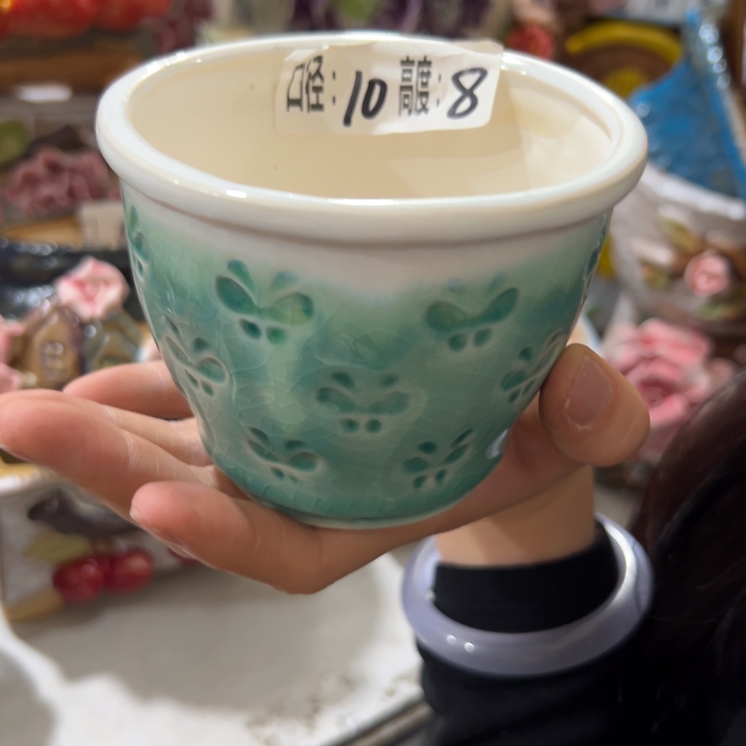 满20发秒退拉黑多肉花盆