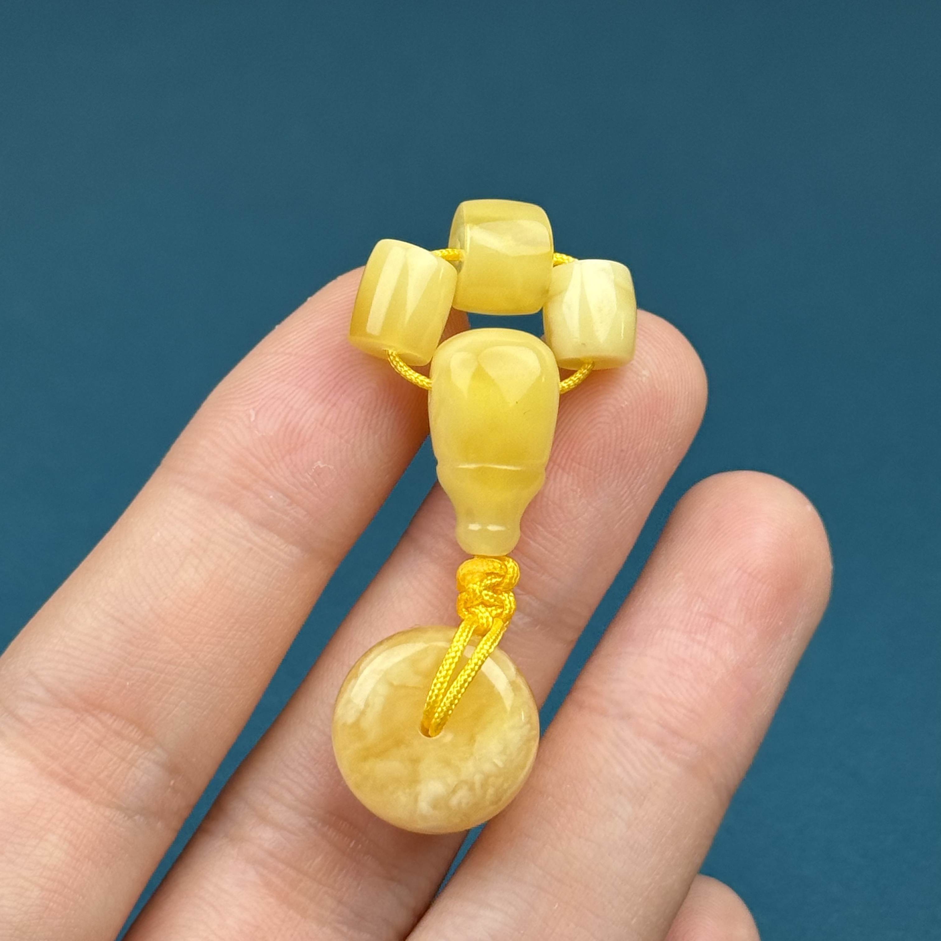 Z7237天然原矿蜜蜡 三通套装7/9.6mm 支持鉴定假一罚十