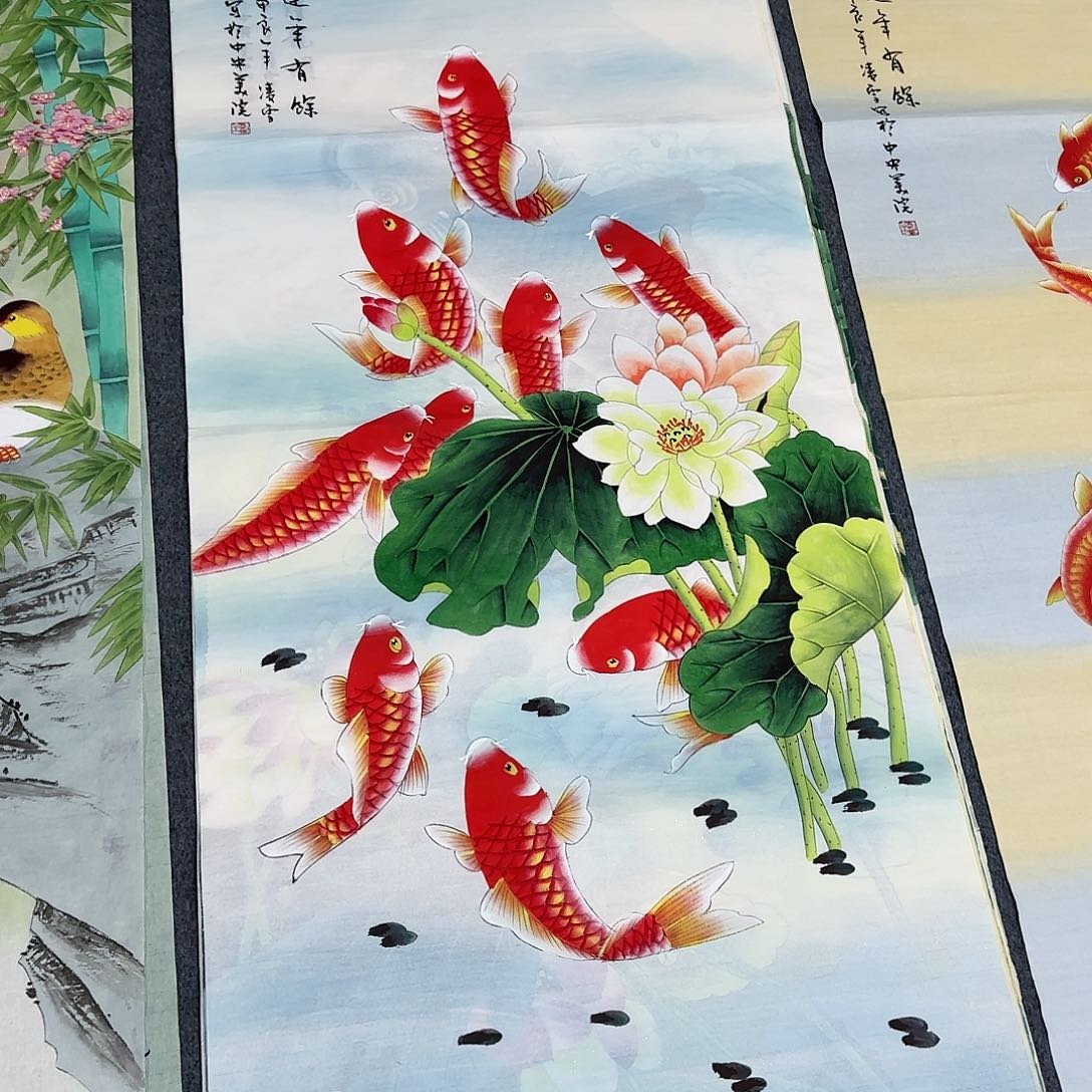 国画尺寸70X138手绘作品