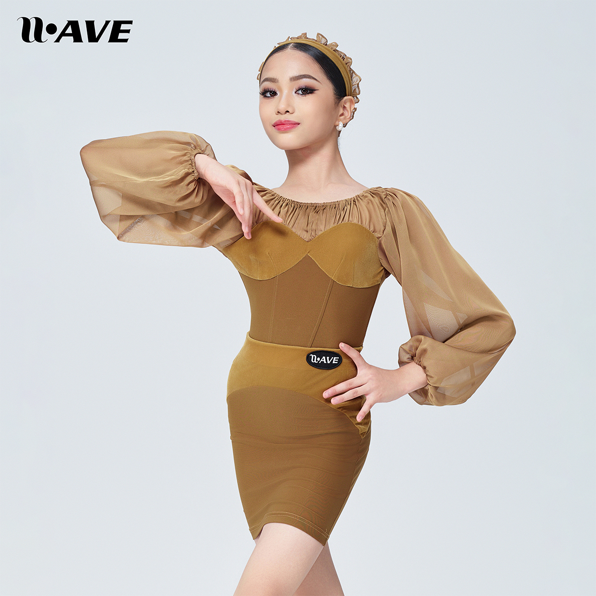 WAVE未午少儿拉丁舞服“加冕”秋冬分体练习套装练功国标舞服2058