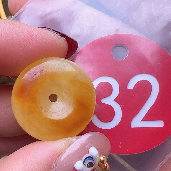 蜜蜡裸石未镶嵌冰线21.5m m