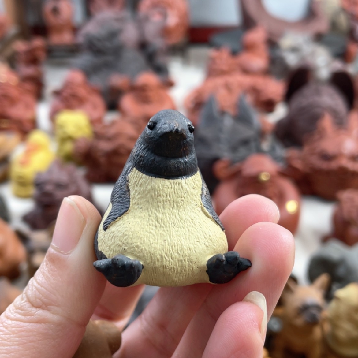 【闪购商品】紫砂茶宠紫砂企鹅