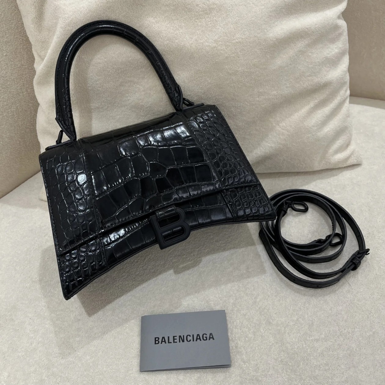 99新 Balenciaga/巴黎世家 包展专属巴黎世家黑沙漏s号 
