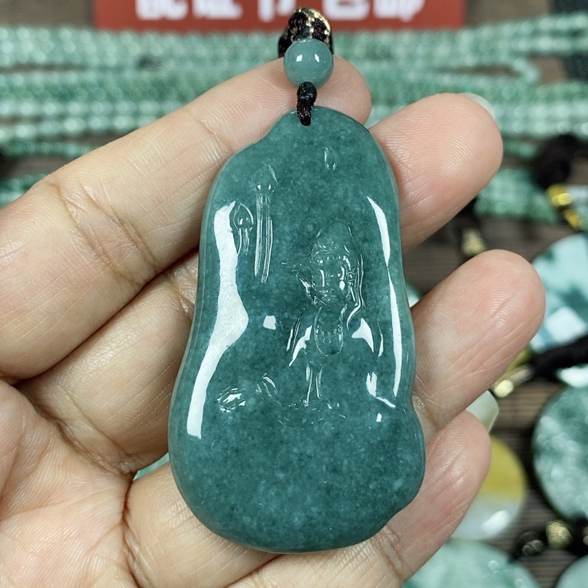 【闪购商品】翡翠颈饰未镶嵌玉吊坠翡翠玉随性自在观音