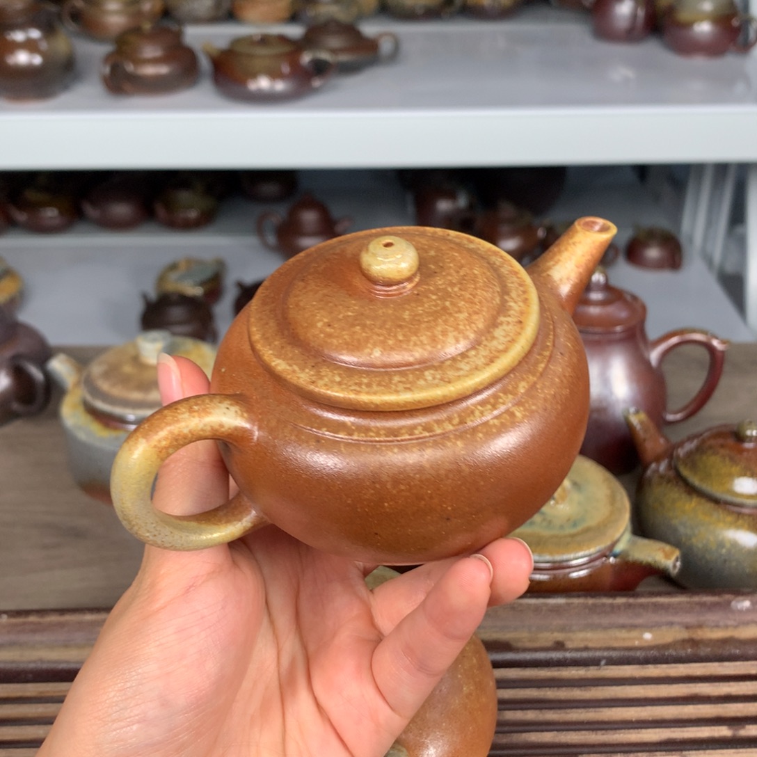 茶壶紫砂纯自然柴烧