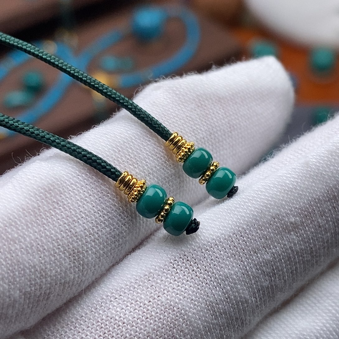 绿松石18K金镶嵌绿松石配饰