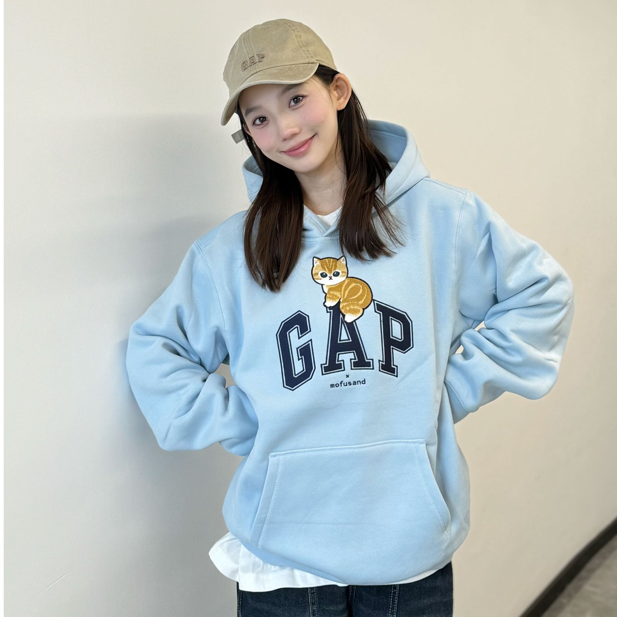 【mofusand 猫福珊迪联名】Gap男女装2025秋季新款抓绒卫衣786808