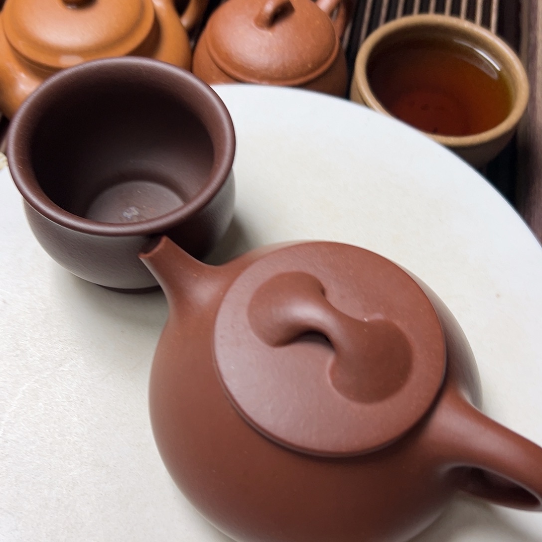 紫泥茶壶紫砂壶等传统