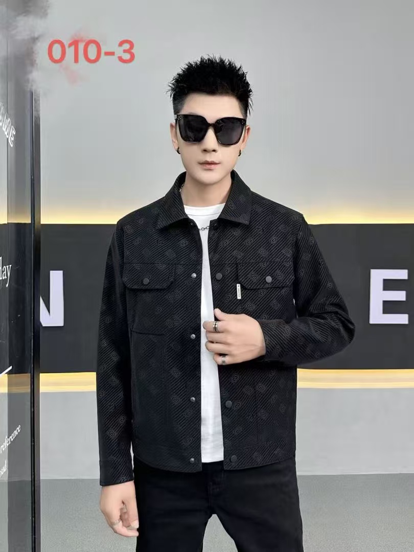 贝卡纳酷炫翻领夹克750G重磅商务休闲男士春秋季轻奢痞帅男装l