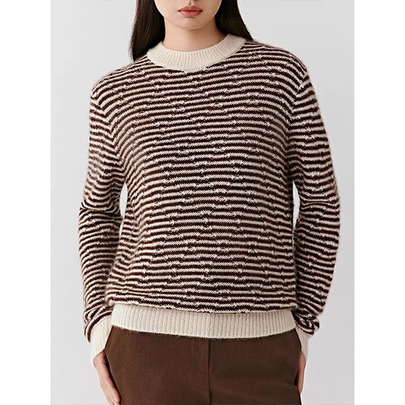 原单非世面货！“小禾”丝羊绒套头针织衫 8197