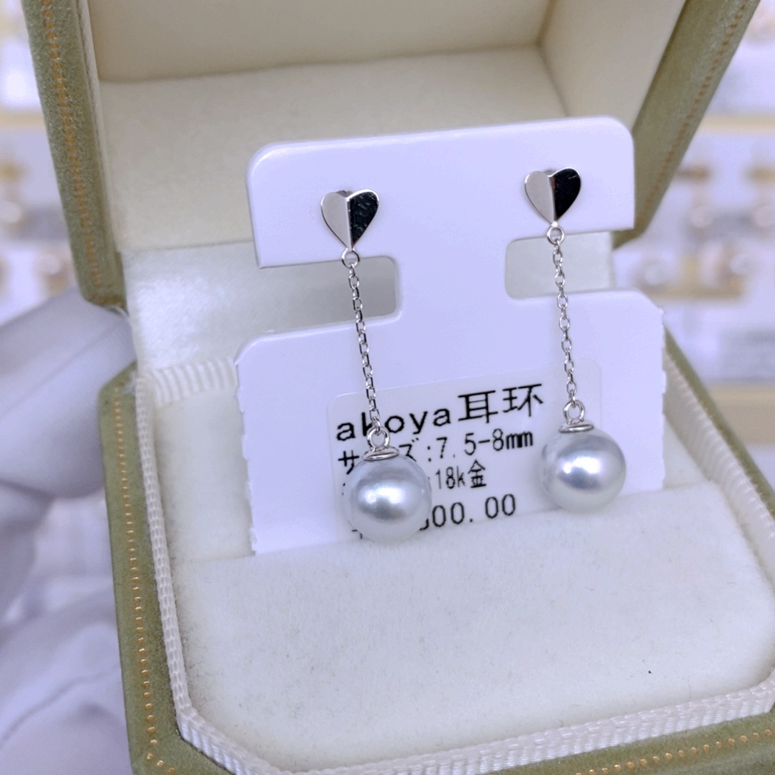 海水珍珠耳饰18K金镶嵌