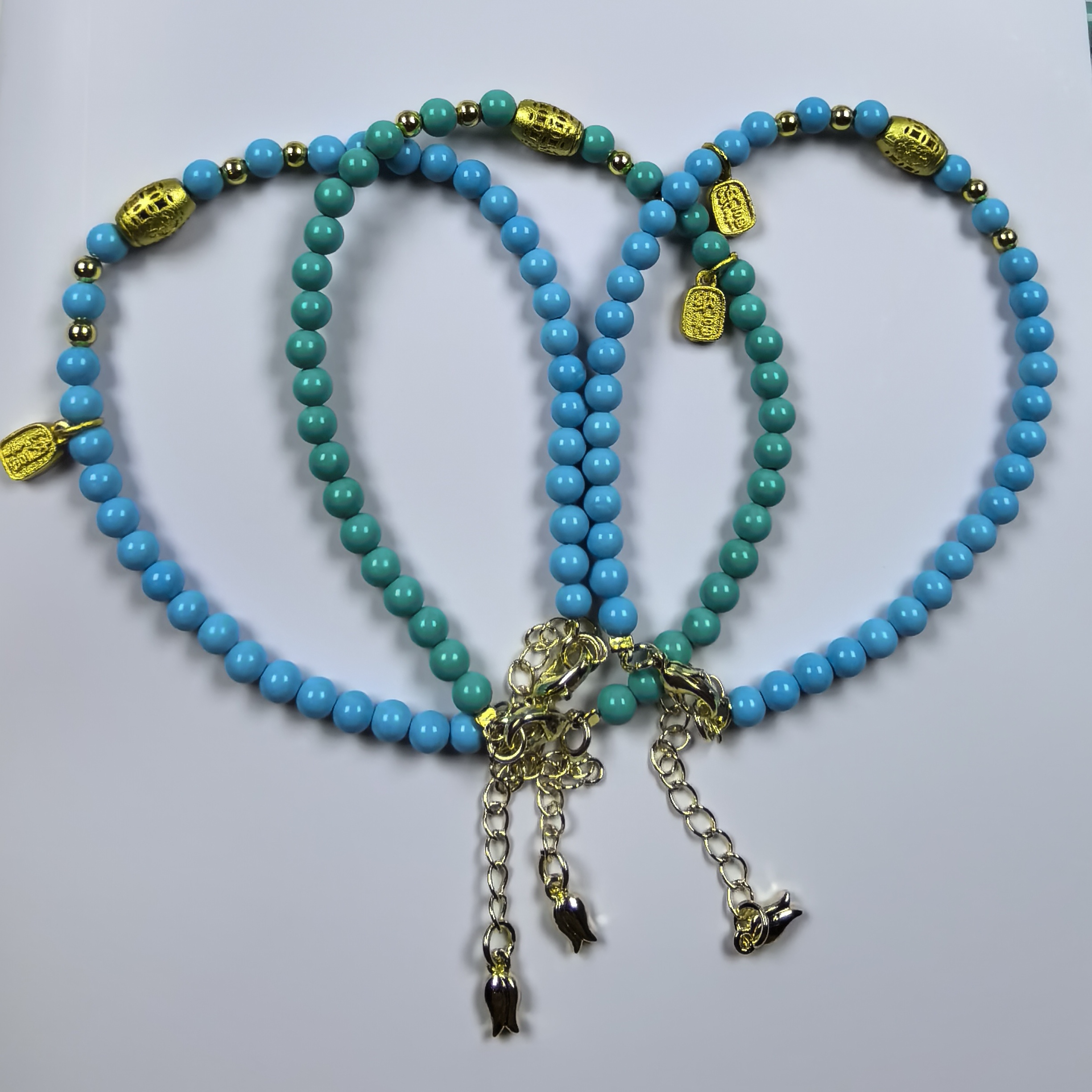 1.湖北十堰时尚气质福利款专拍蓝绿老料配饰多样性发货