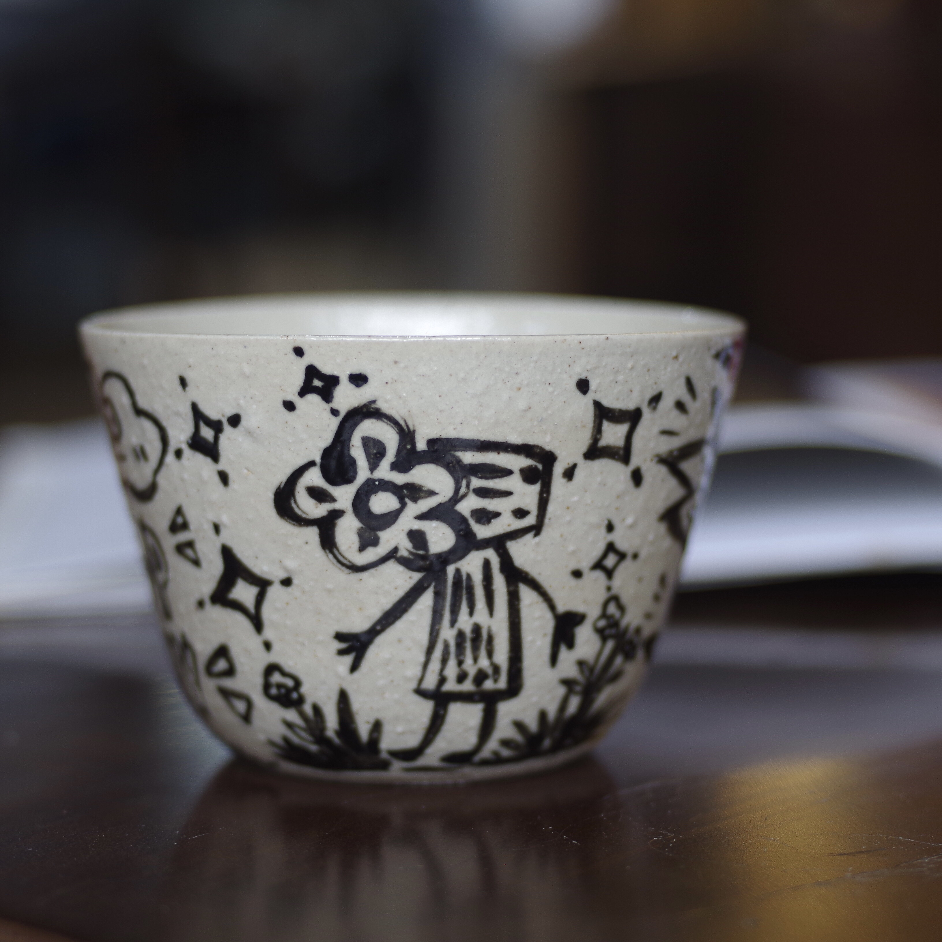 原创涂鸦风格陶瓷咖啡杯
