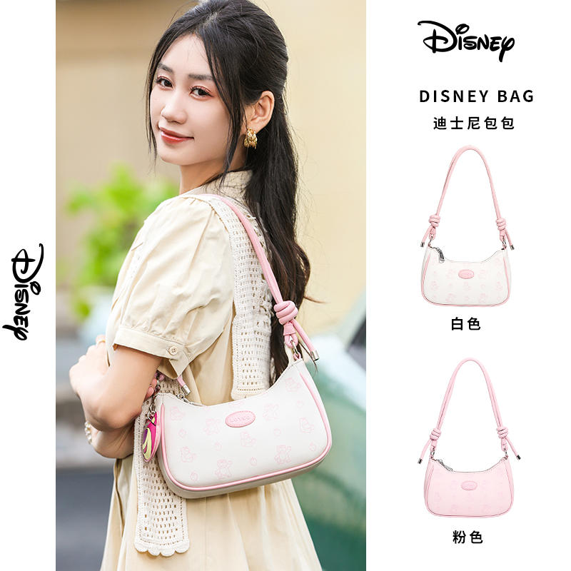 Disney/迪士尼正品肩包印花网红清拉链单根时尚单肩单肩腋下包