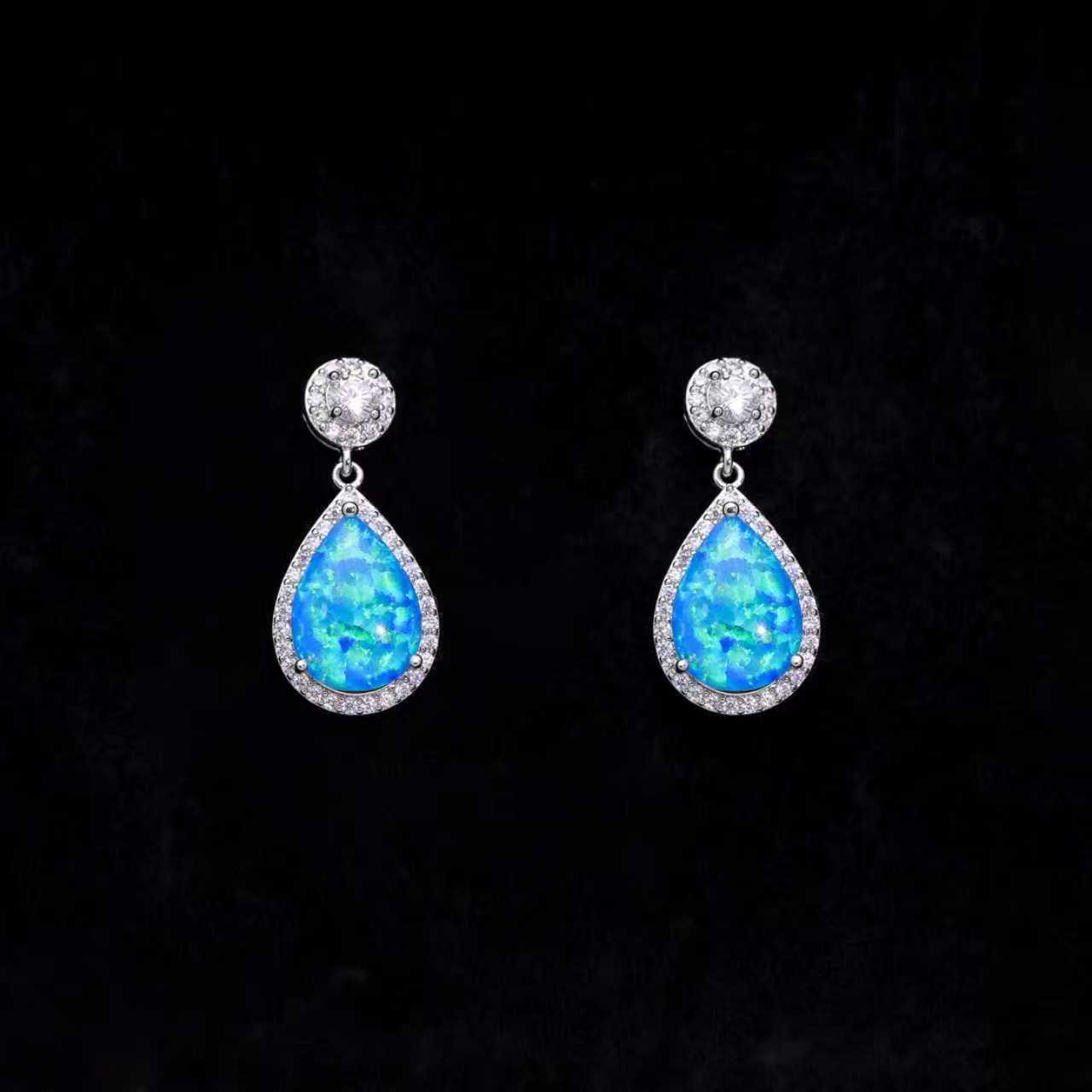 9193【原创澳宝/欧泊opal系列】设计师款澳宝耳饰