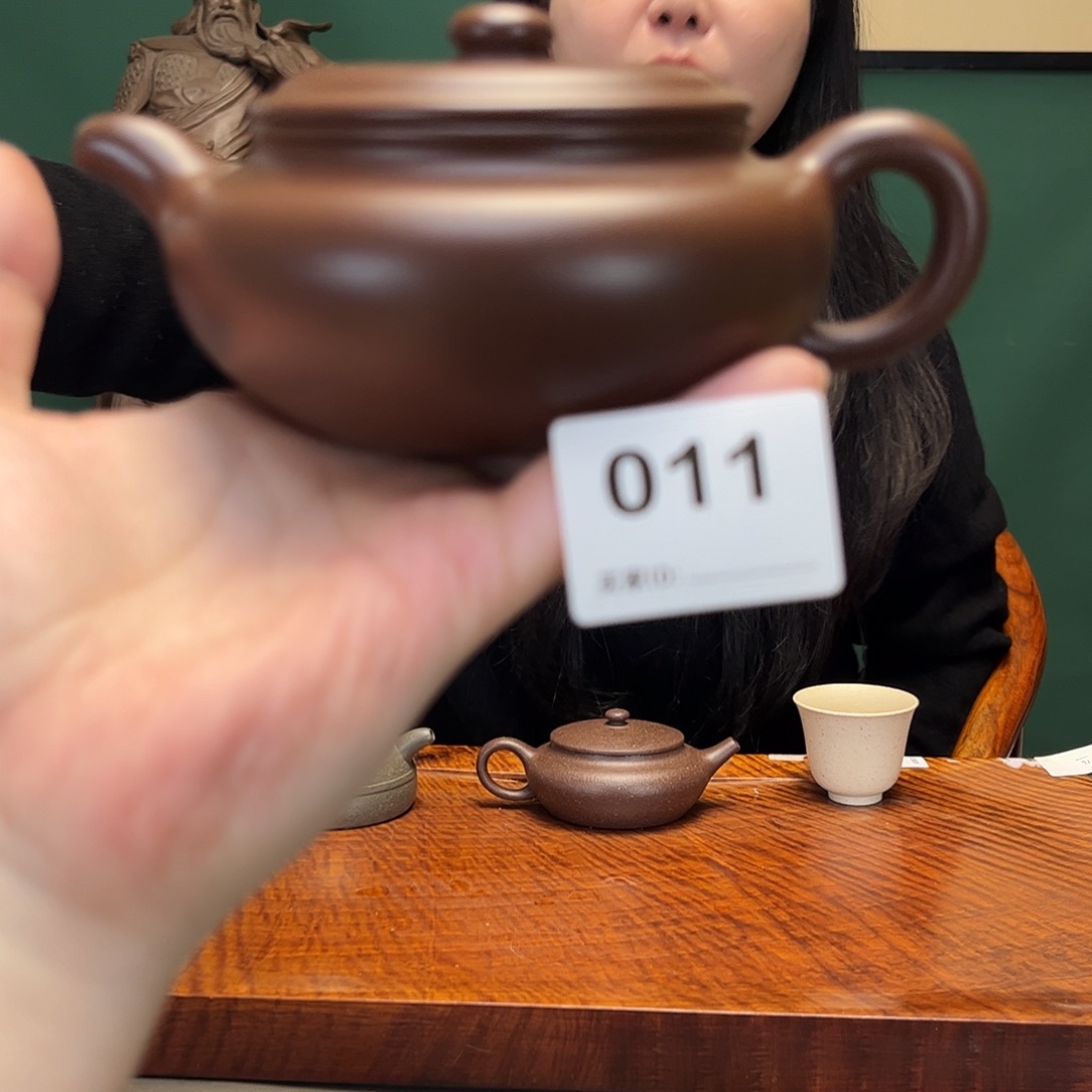 茶壶紫砂扁腹底槽清011