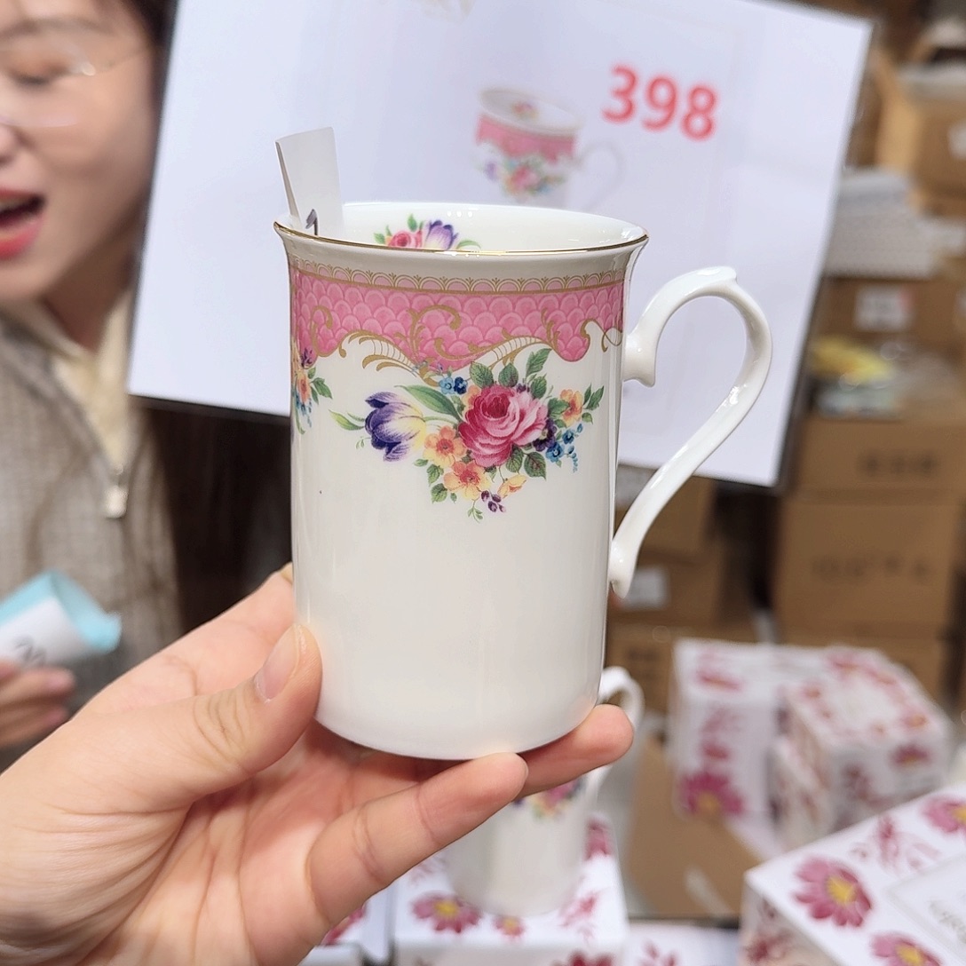 骨瓷高骨马克杯320ml一只外贸尾单