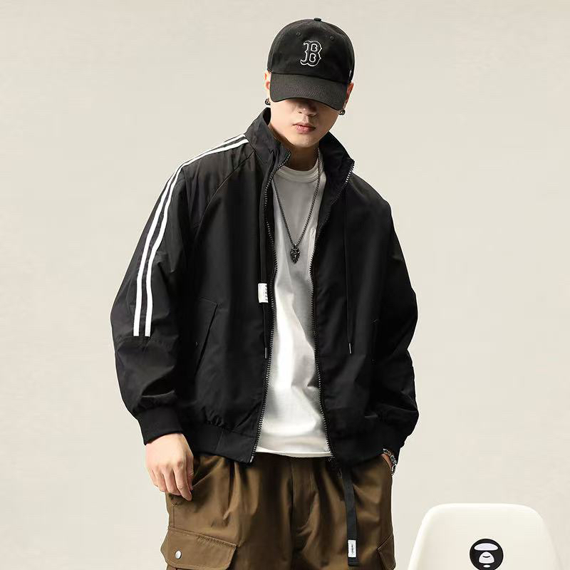 工厂直销立领防风男美拉德风男士机车夹克休闲外套春季百搭