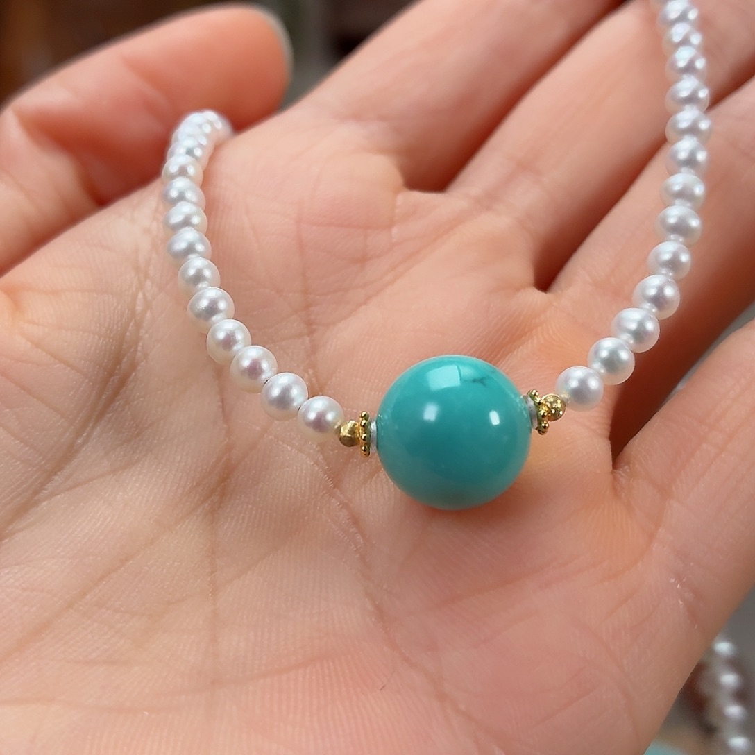 18K金镶嵌绿松石珠宝奇石