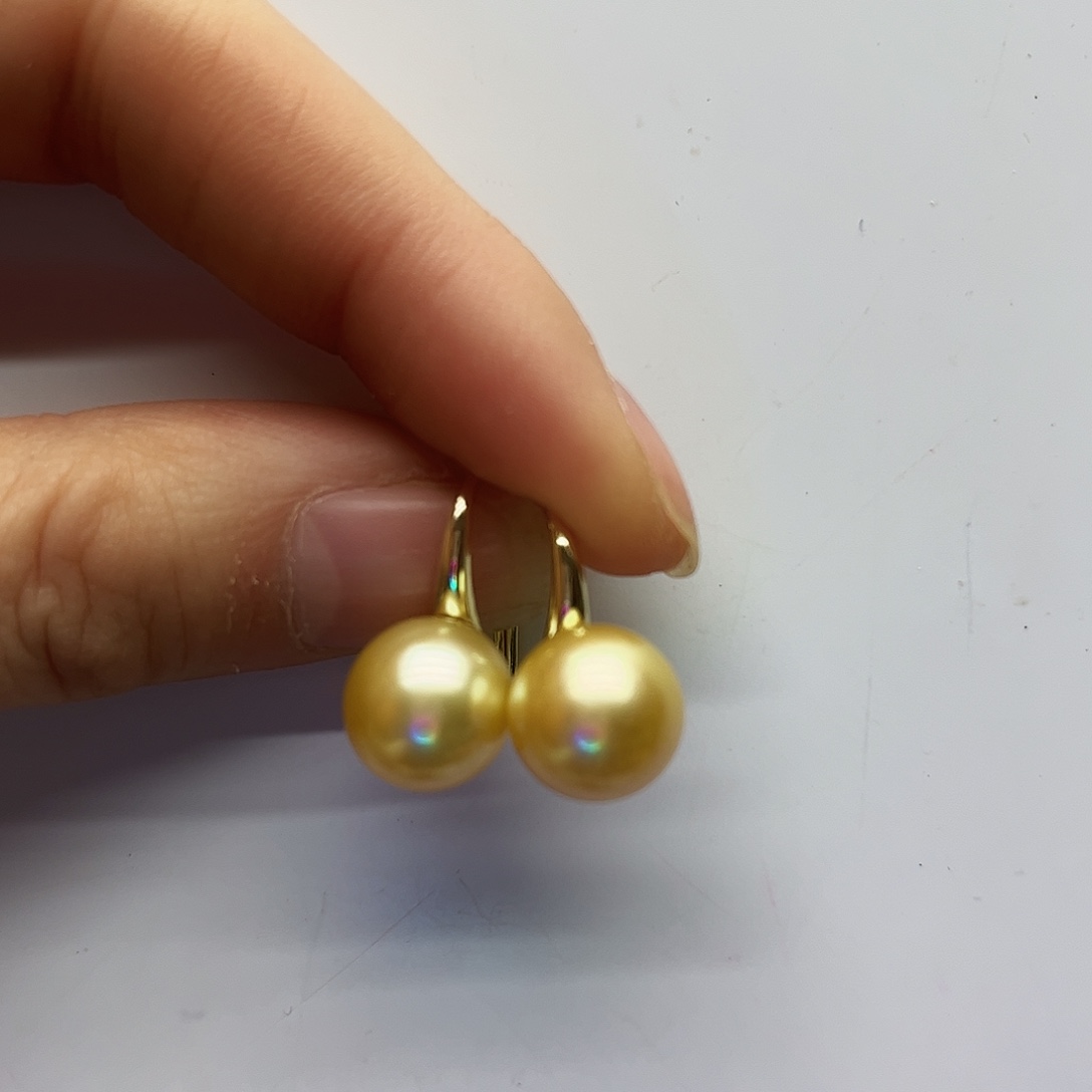 银S925镶嵌耳饰海水珍珠