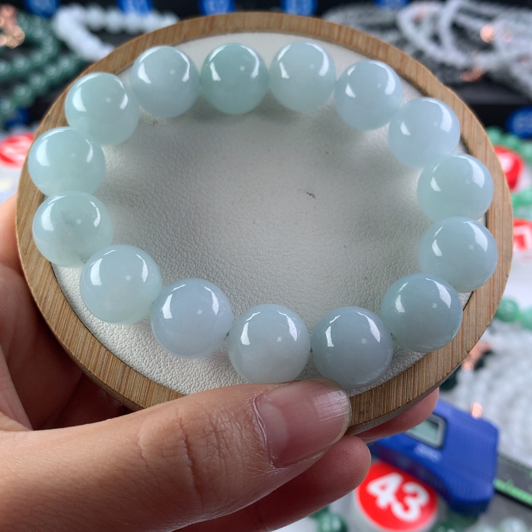 翡翠手链未镶嵌卡13.8