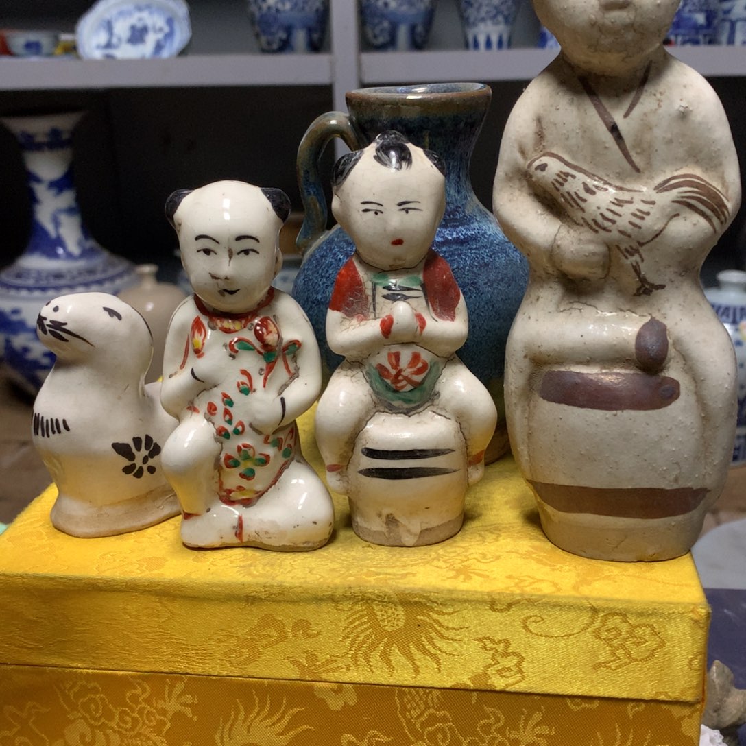 古***董摆件瓷器摆件瓷器摆件4件