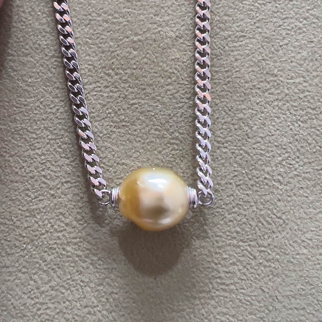 海水珍珠颈饰银S925镶嵌