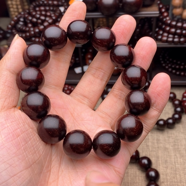 檀香紫檀（小叶紫檀）手串/手链1.8泥料小满金星包浆款