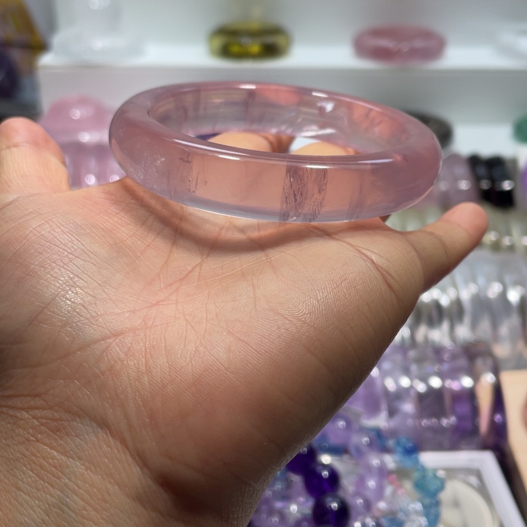 水晶手镯58圈口24号未镶嵌