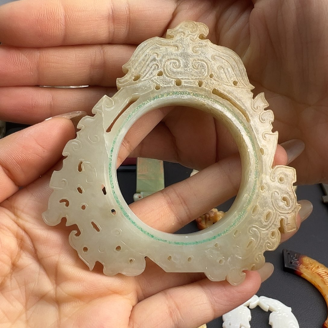 和田玉未镶嵌挂件阿*