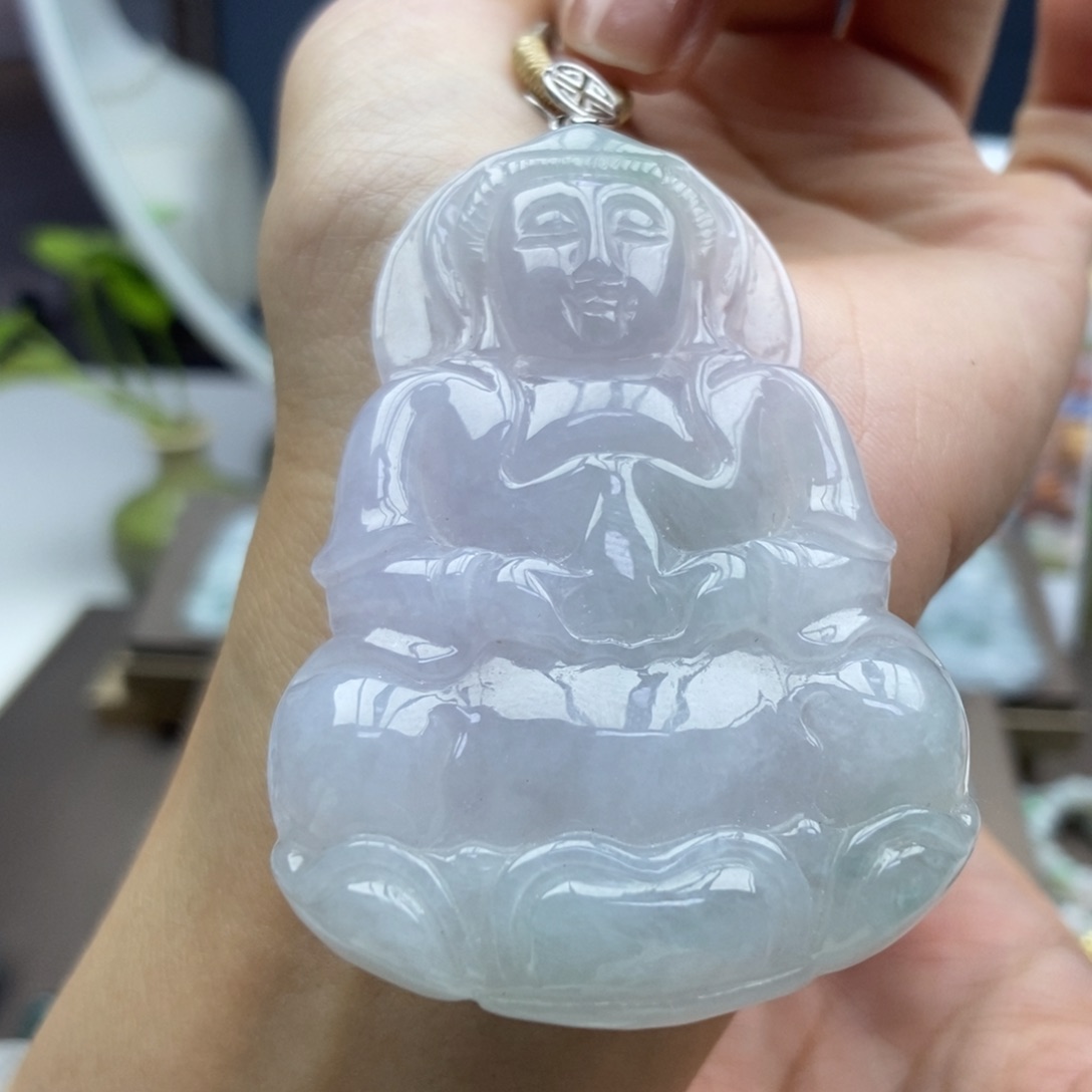 翡翠银S925镶嵌颈饰吊坠19