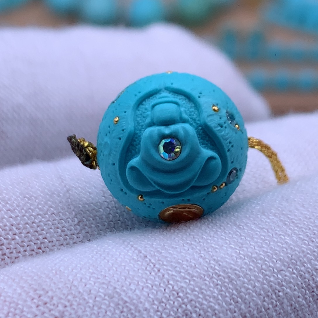 绿松石18K金镶嵌珠宝奇石